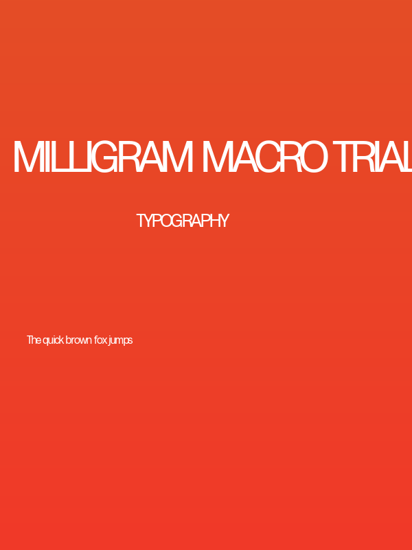 Milligram Macro Trial Regular Poster