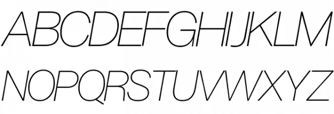 Milligram Macro Trial Thin Italic خط أحرف كبيرة
