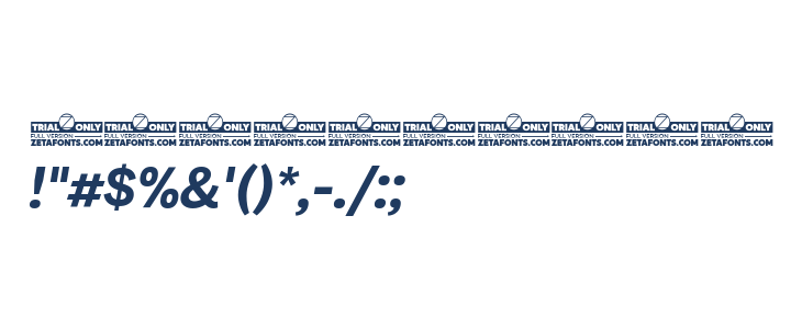 Milligram Trial Bold Italic Other Characters