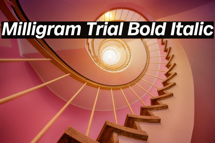 Milligram Trial Bold Italic Example 1