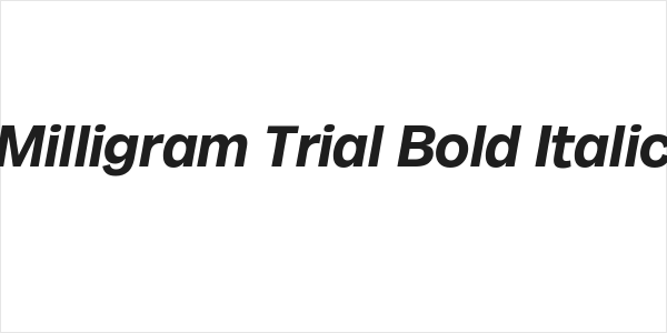 Milligram Trial Bold Italic Logo