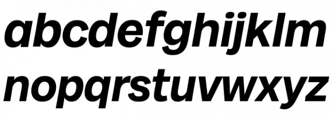 Milligram Trial Bold Italic Caratteri MINUSCOLO