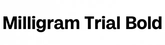 Milligram Trial Bold  Fuentes Gratis Descargar