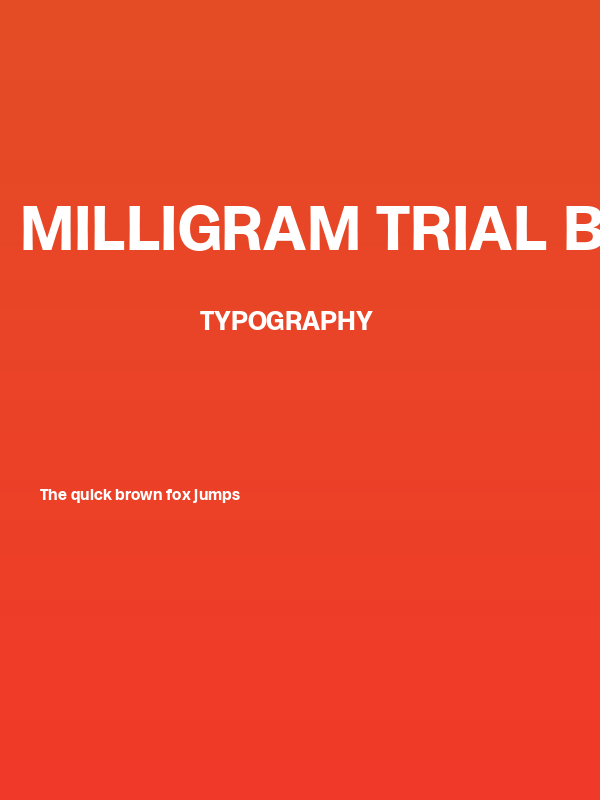 Milligram Trial Bold Poster