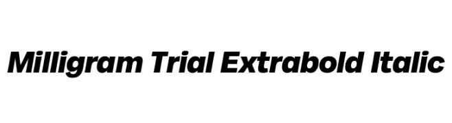 Milligram Trial Extrabold Italic  baixar fontes gratis