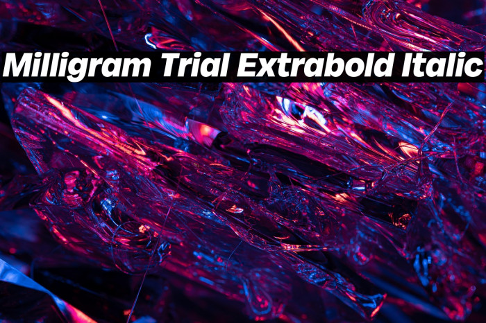 Milligram Trial Extrabold Italic Example 1