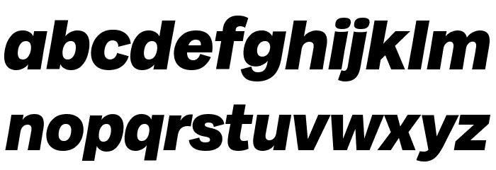 Milligram Trial Extrabold Italic Font LOWERCASE