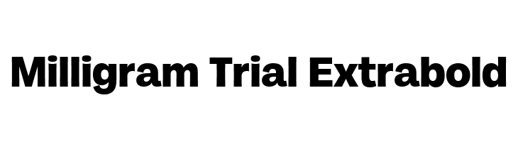 Milligram Trial Extrabold  नि: शुल्क फ़ॉन्ट्स डाउनलोड