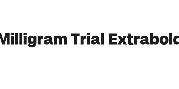 Milligram Trial Extrabold Logo