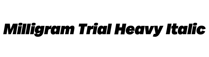 Milligram Trial Heavy Italic  Descarca Fonturi Gratis