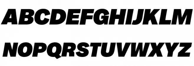 Milligram Trial Heavy Italic 字体 大写