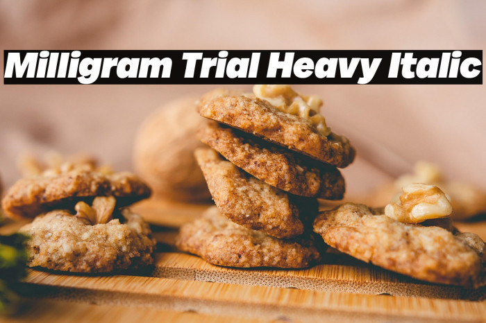 Milligram Trial Heavy Italic Example 1