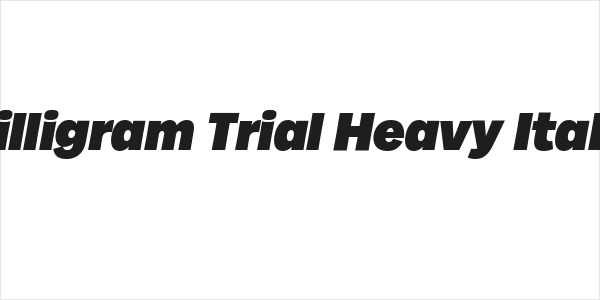Milligram Trial Heavy Italic Logo
