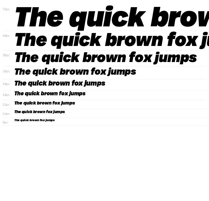 Milligram Trial Heavy Italic Waterfall