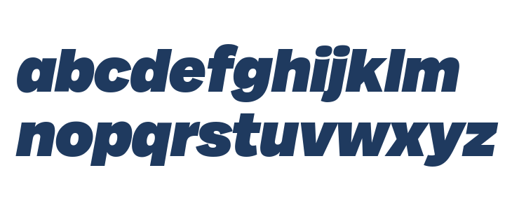 Milligram Trial Heavy Italic Lowercase