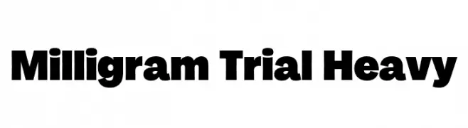 Milligram Trial Heavy  Frei Schriftart Herunterladen