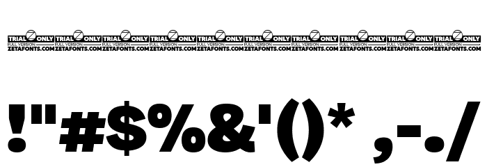 Milligram Trial Heavy Font OTHER CHARS