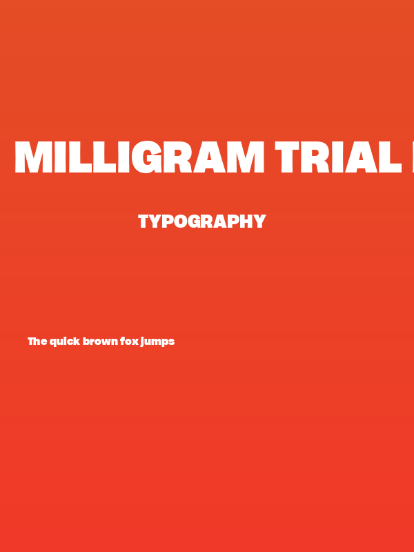 Milligram Trial Heavy Poster