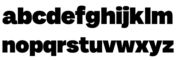 Milligram Trial Heavy Font LOWERCASE