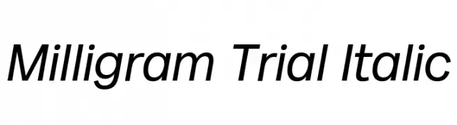 Milligram Trial Italic  Fuentes Gratis Descargar