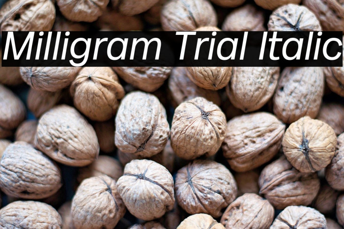Milligram Trial Italic Example 1