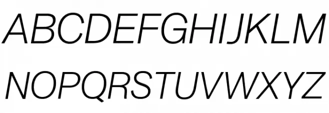 Milligram Trial Light Italic 字体 大写