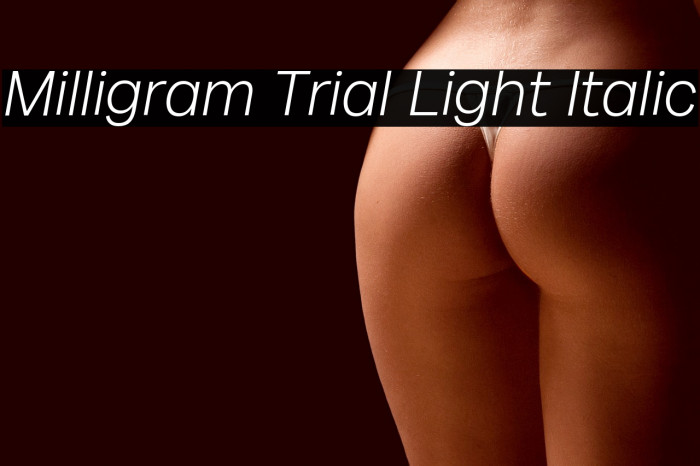 Milligram Trial Light Italic Example 3