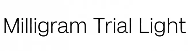 Milligram Trial Light  Fuentes Gratis Descargar