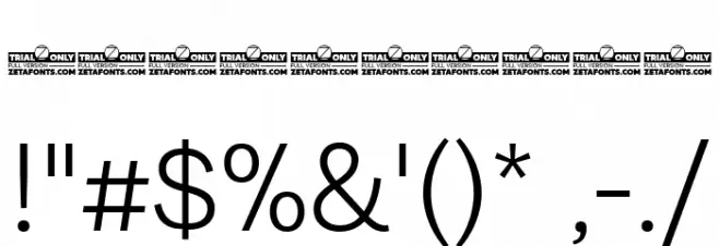 Milligram Trial Light Font OTHER CHARS