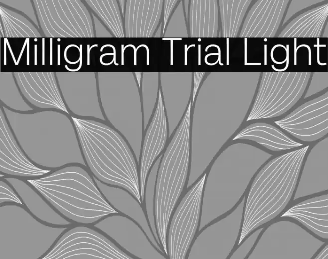 Milligram Trial Light Font examples