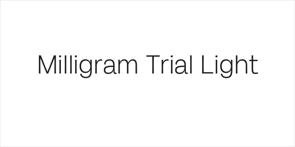 Milligram Trial Light Logo