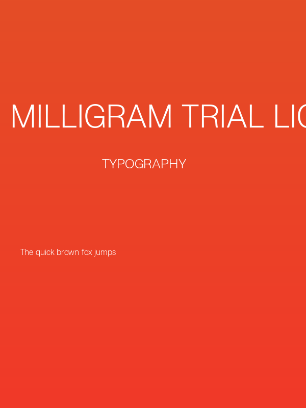 Milligram Trial Light Poster
