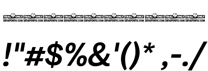 Milligram Trial Medium Italic Font OTHER CHARS