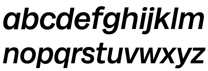 Milligram Trial Medium Italic Font LOWERCASE
