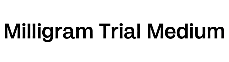 Milligram Trial Medium  नि: शुल्क फ़ॉन्ट्स डाउनलोड
