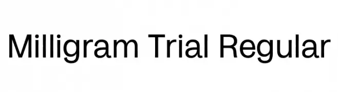 Milligram Trial Regular  Frei Schriftart Herunterladen