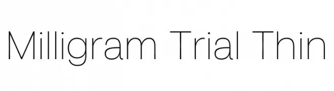 Milligram Trial Thin  Fuentes Gratis Descargar