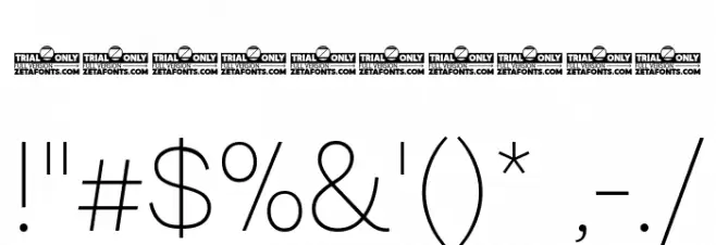 Milligram Trial Thin Font OTHER CHARS