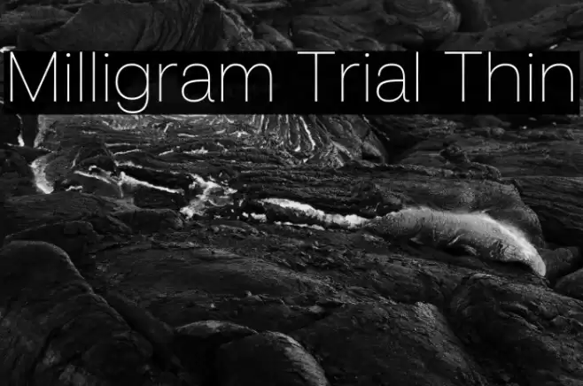 Milligram Trial Thin Font examples