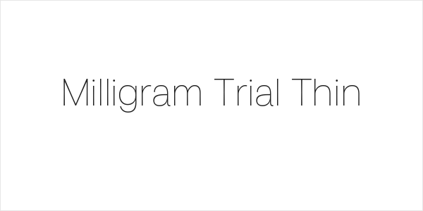 Milligram Trial Thin Logo