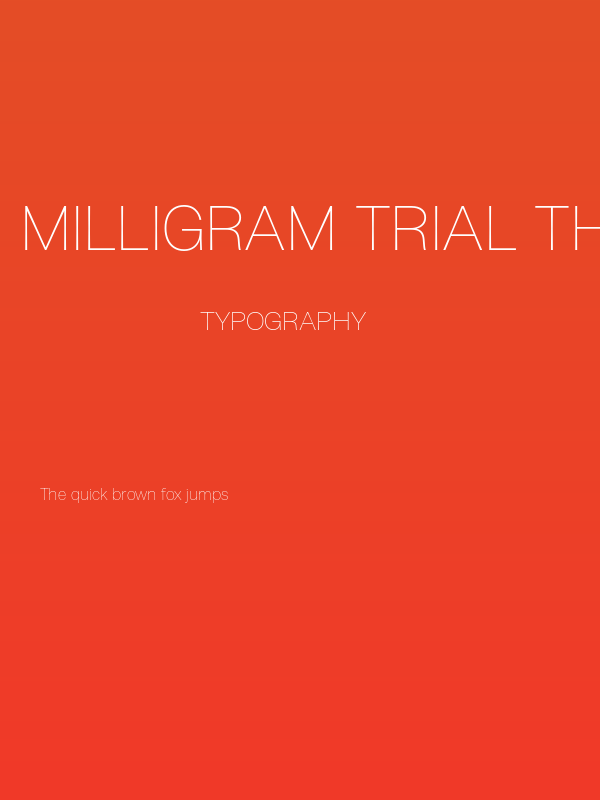 Milligram Trial Thin Poster