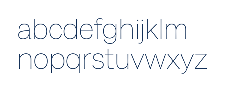 Milligram Trial Thin Lowercase