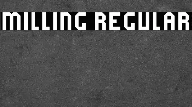 Milling Regular Font examples