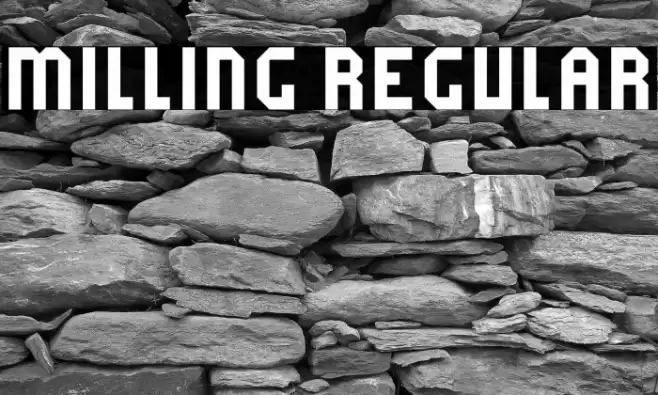 Milling Regular Font examples