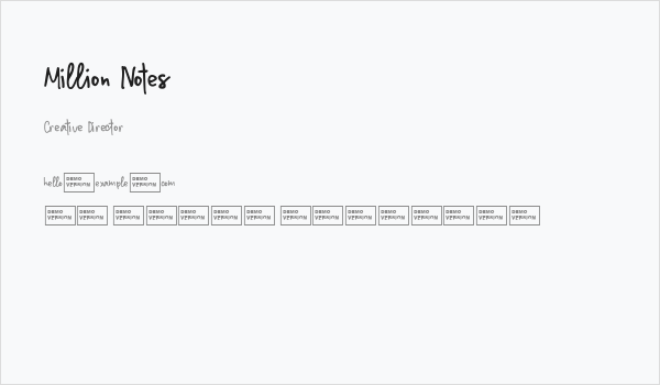 Million Notes Business Card