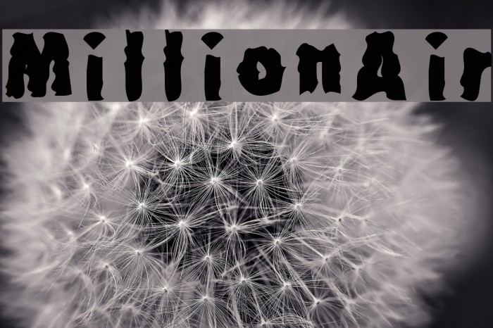 MillionAir Font examples