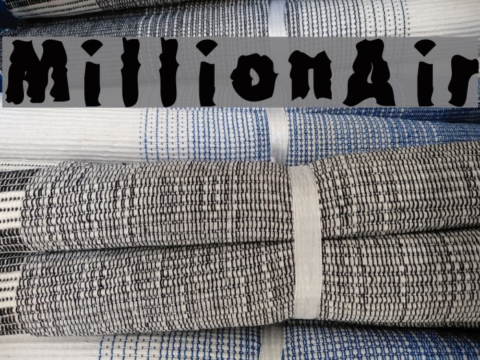 MillionAir Font examples