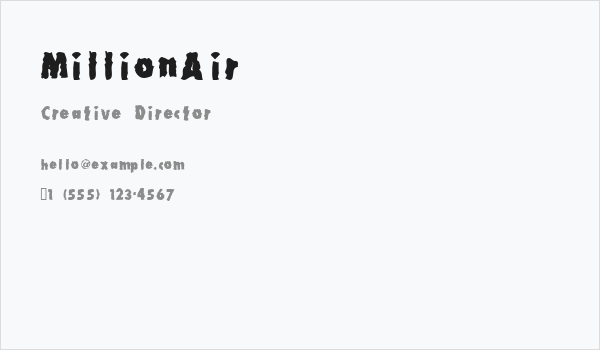 MillionAir Business Card