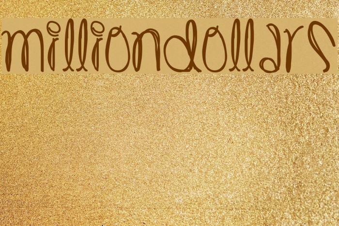 MillionDollars Font examples