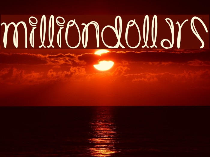 MillionDollars Font examples